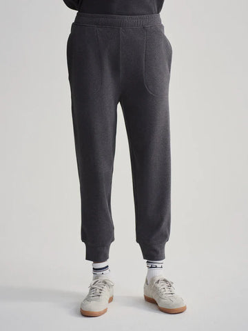 Brushed Rib Slim Cuff Pant - Black Marl