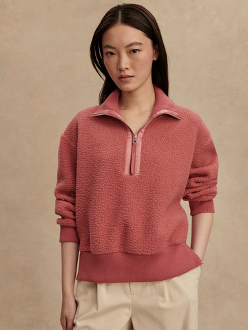 Roselle Half Zip Fleece - Mauvewood