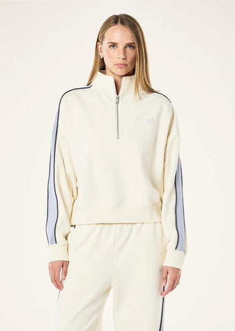 Align Zip Neck Sweat - Whisper White