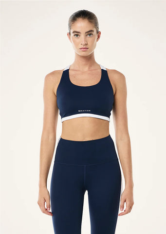 Highgate Sports Bra - Dark Navy/Optic White
