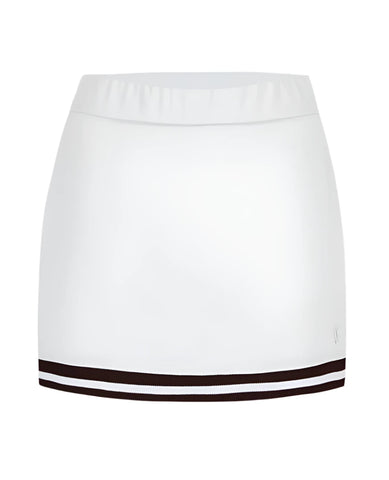 Juliette Skirt - White/Burgundy