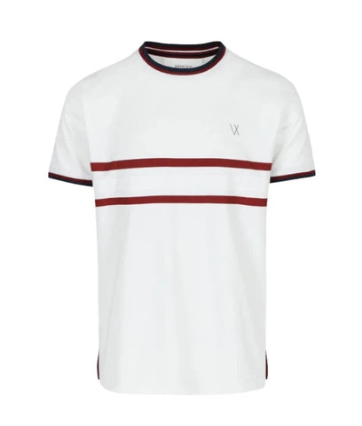 Leo Shirt - White/Burgundy