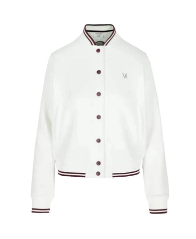 Mona Jacket - White/Burgundy