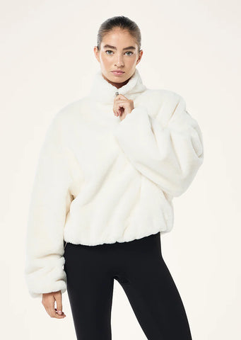 Monterey Zip Neck Sweat - Whisper White