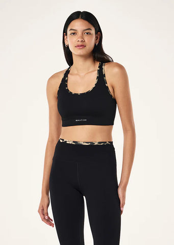 Stellar Sports Bra - Black/Leopard