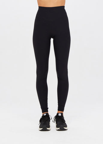 Peached 28" High Rise Pant - Black