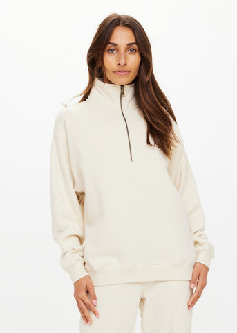 Hamilton Wren Half Zip Sweater - White