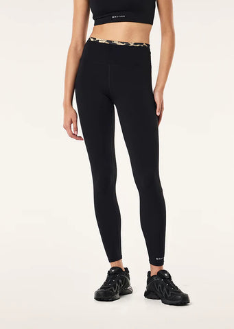 Vita Full Length Legging - Black/Leopard