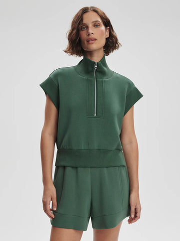 Kelly Half Zip Sweat - Cilantro