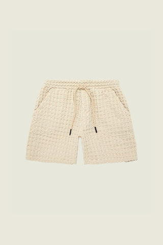 Porto Waffle Shorts - Ecru