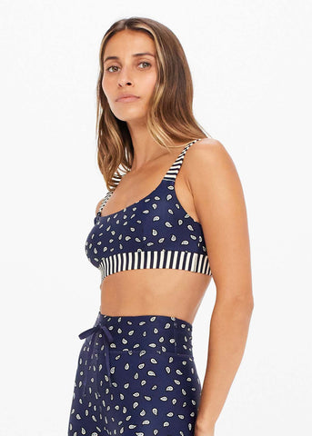 Ditsy Paisley Nina Bra - Navy - L