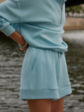 Atrium High-Rise Short - Porcelain Blue