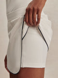 Anaya Mid Rise Skort - White