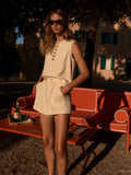 Marla Button Placket Tank - Anise Flower