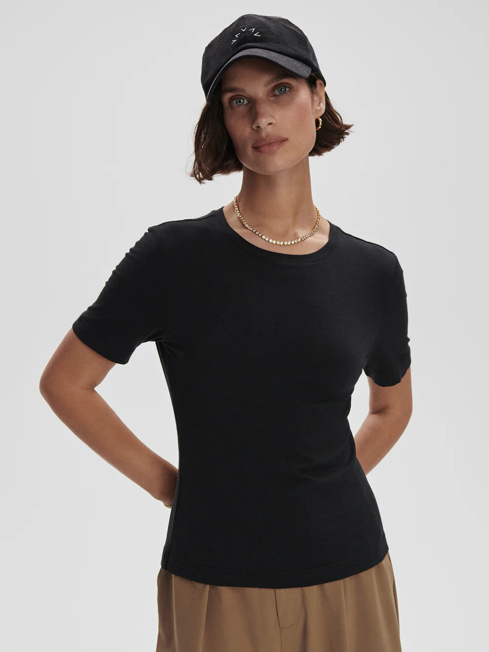Regina Fitted Tee - Black