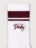 Lamar Club Stripe Sock - White/Port