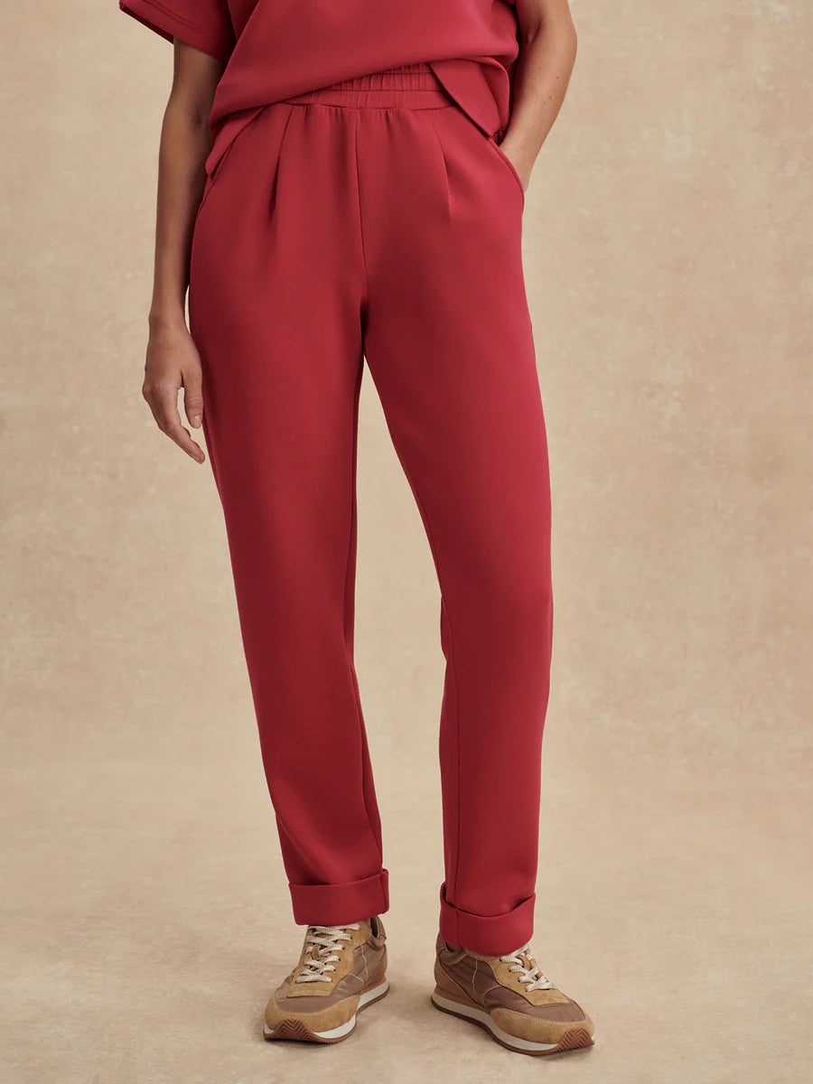 The Rolled Cuff Pant - Rich Raspberry