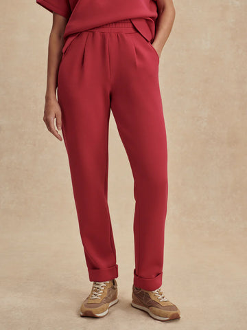 The Rolled Cuff Pant - Rich Raspberry