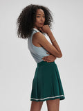 Clarendon High Rise Skort - Forest/White