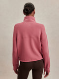 Sian Cropped Half-Zip Sweat - Mauvewood