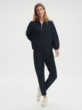 Hawley Half Zip Sweat - Navy