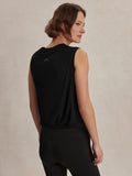 Nate Seamless Cropped Tank - Black