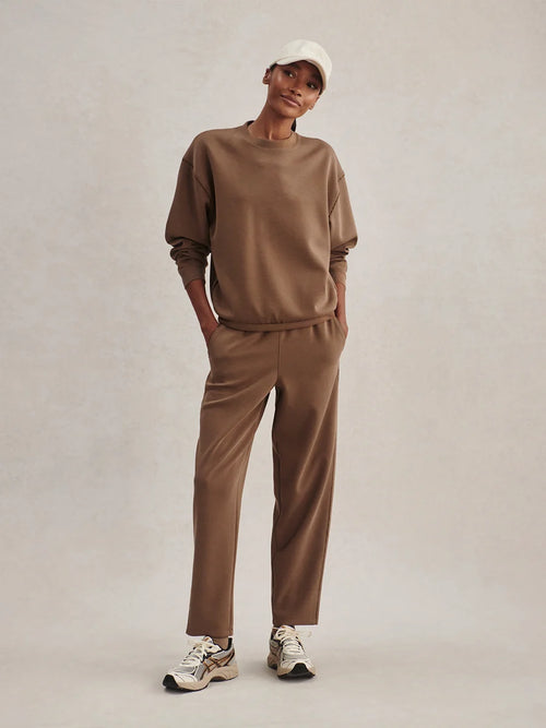 Coralie Crew-Neck Sweat - Teak Olive