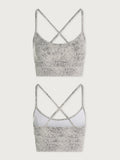 Move Irena Bra - Ivory Textured Snake