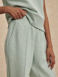 The Wide Leg Pant - Mint Green Marl