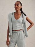 Ruby Cropped Tank - Blue Green Marl