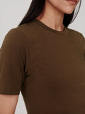 Regina Fitted Tee - Teak Olive