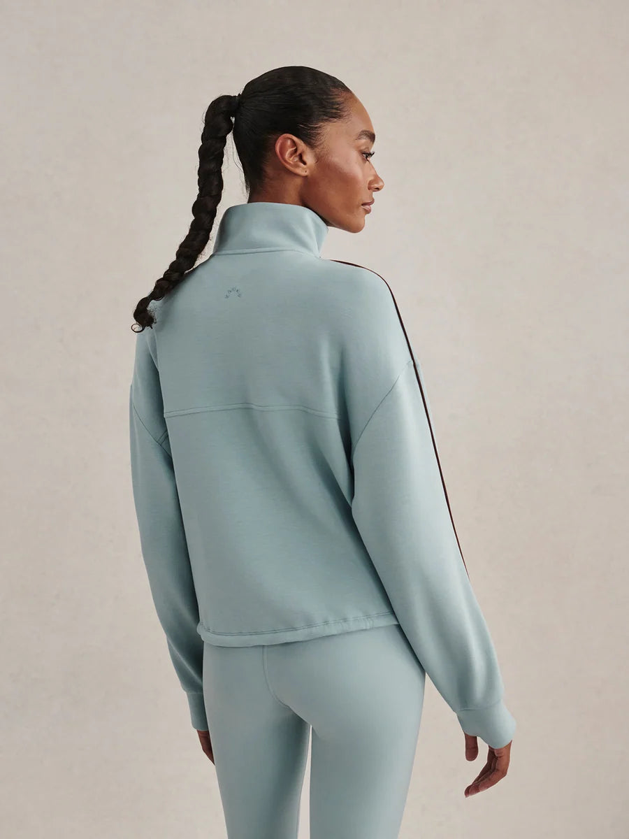 Sian Piped Half-Zip Sweat - Tourmaline