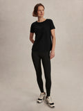 Saskia Seamless Longline Tee - Black