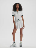 Paloma Court Dress - White/Forest