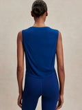 Nate Seamless Cropped Tank - Solidate Blue