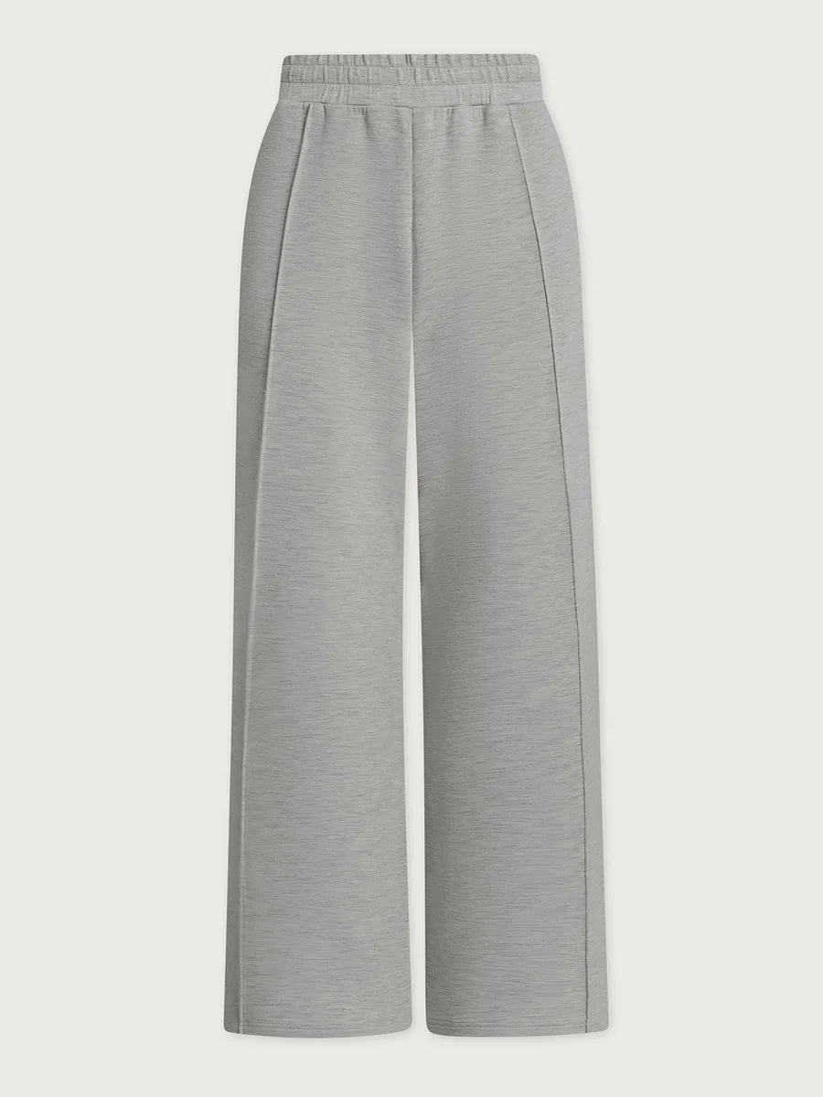 The Wide Leg Pant - Light Grey Marl