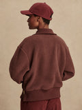 Roselle Half Zip Fleece - Deep Mahogany
