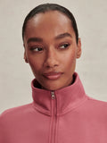 Sian Cropped Half-Zip Sweat - Mauvewood