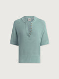 Callie Knit Top - Porcelain Blue