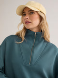 Hawley Half-Zip Sweat - Mallard Blue
