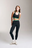 Vita Full Length Legging - Caviar/Kelly Green