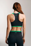 Highgate Sports Bra - Caviar/Kelly Green