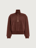 Roselle Half Zip Fleece - Deep Mahogany