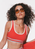Pursuit Sports Bra  - College Red