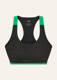 Highgate Sports Bra - Caviar/Kelly Green