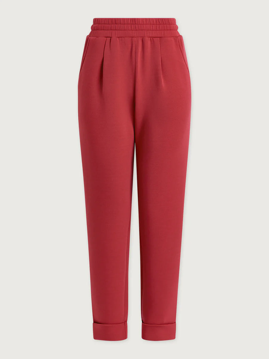 The Rolled Cuff Pant - Rich Raspberry
