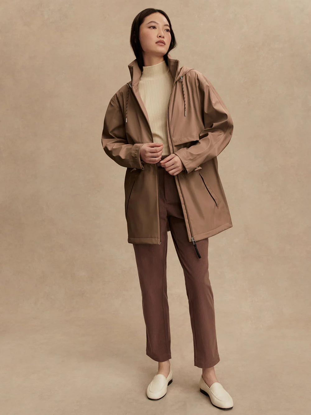 Alyssa Rain Jacket - Ash Taupe