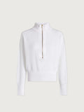 Aurora Half Zip Knit - White