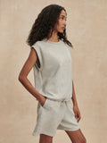 Salome Raglan Tee - Light Grey Marl