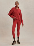 Sian Cropped Half-Zip Sweat - Lava Falls
